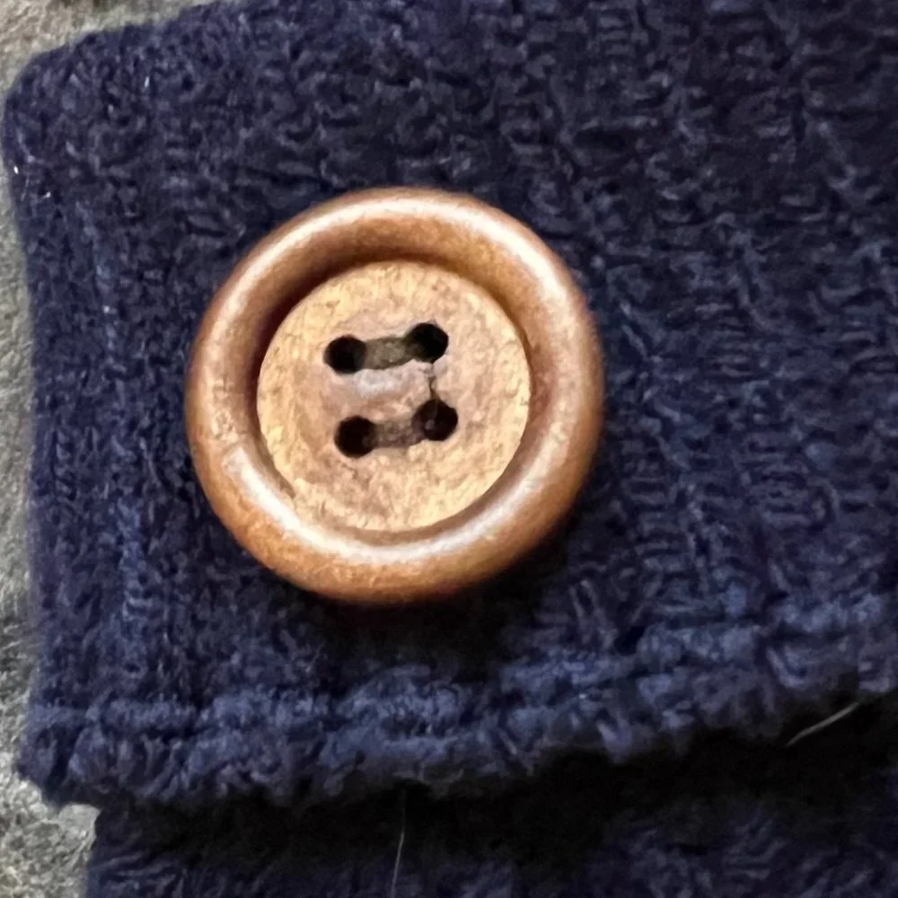 New Own Style Women’s Winter Gloves W/ Button Details in Blue